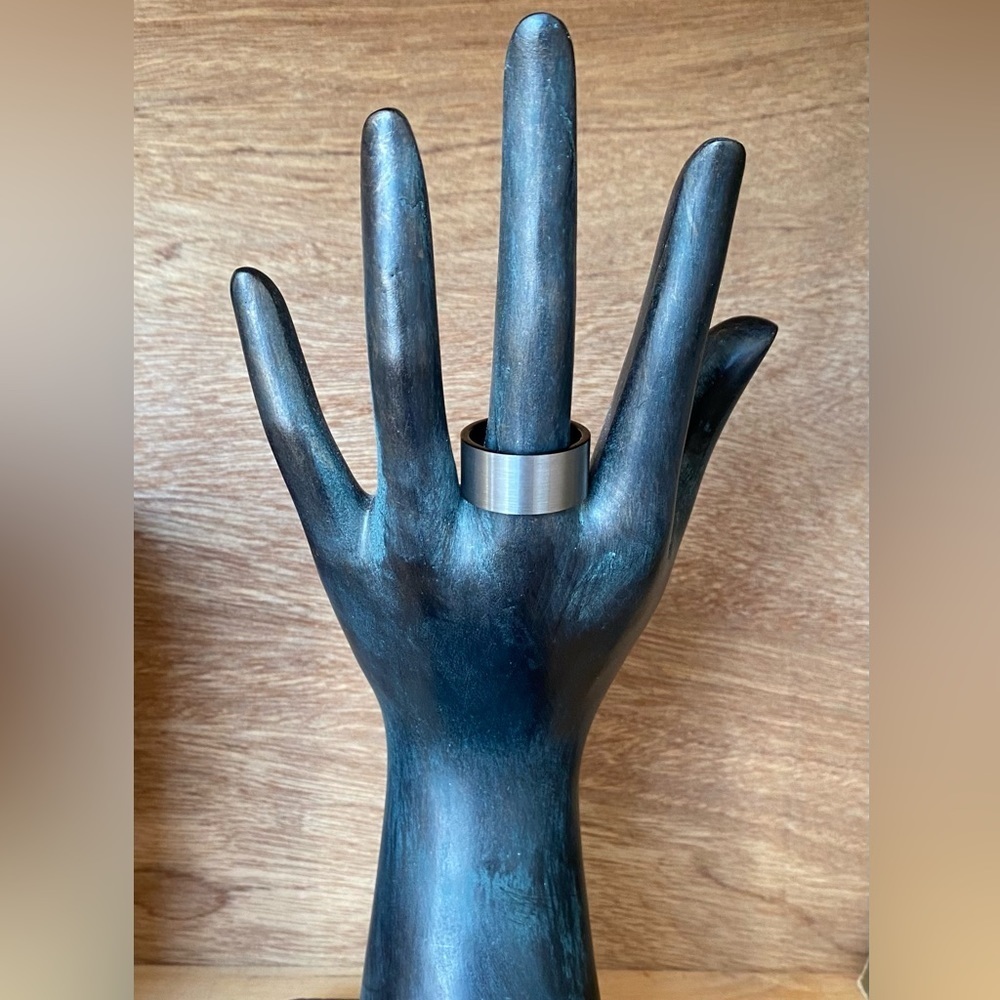 CHARMING Jeweler Tungsten Carbide Pipe Cut Wedding Band SIZE 10.5